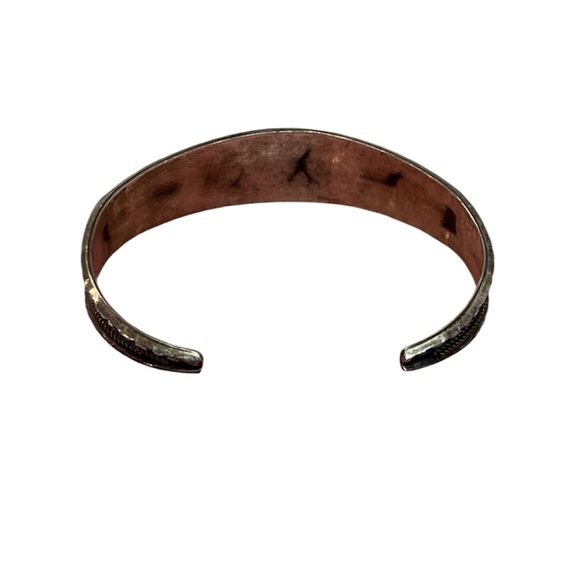 Signed “Y” Navajo Sterling Silver Cuff 6” - Picture 2 of 3